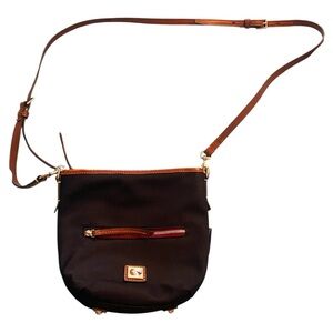 Dooney & Bourke Crossbody Bag Black and Brown Leather Accents